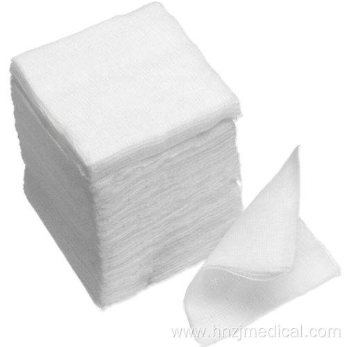 White Cotton Fabric Medical Absorbent Gauze Pad